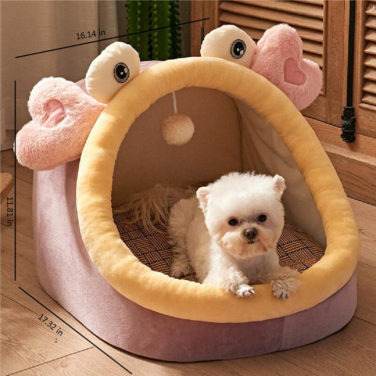 Plush dog house bed sale